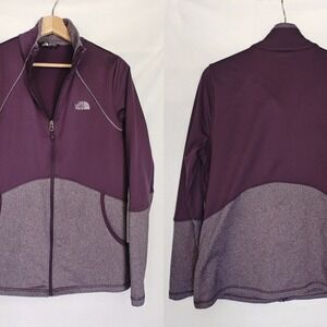 The North Face Jacket Cinder FZ RTO Full Zip Long Sleeve Fleece Purple Grey‎ L